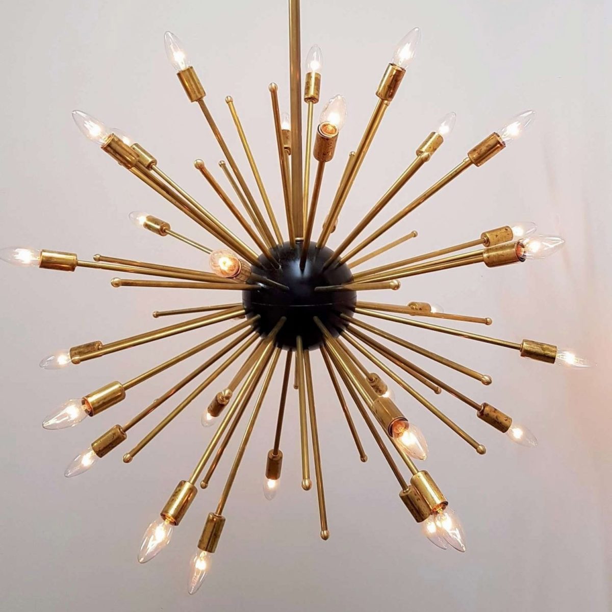 Reflectie Menstruatie antiek Old brass Sputnik lamp - Piet Jonker