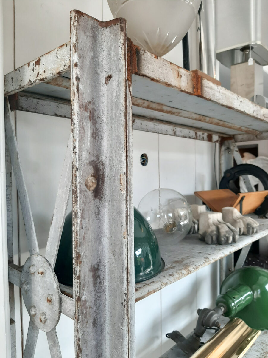 Old industrial shelving unit Piet Jonker