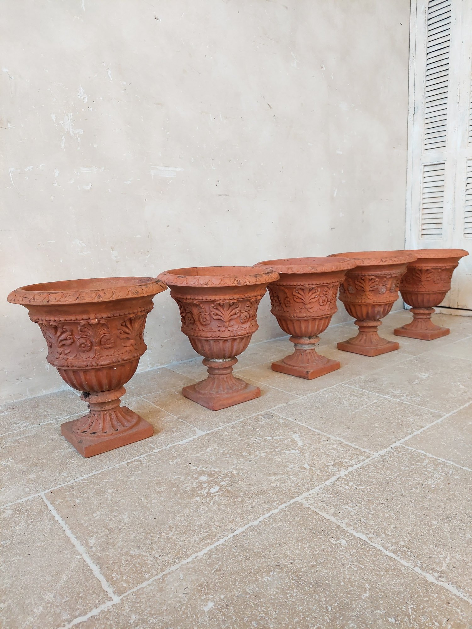 Five antique terracotta vases, around 1830 Piet Jonker